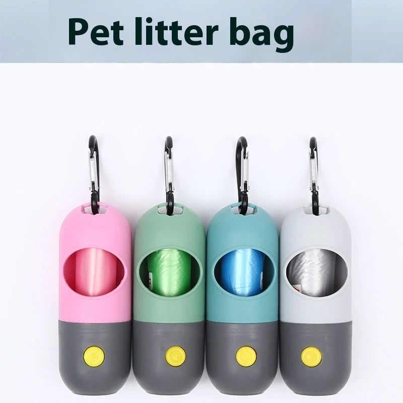 Poop Bag Holder with LED Light