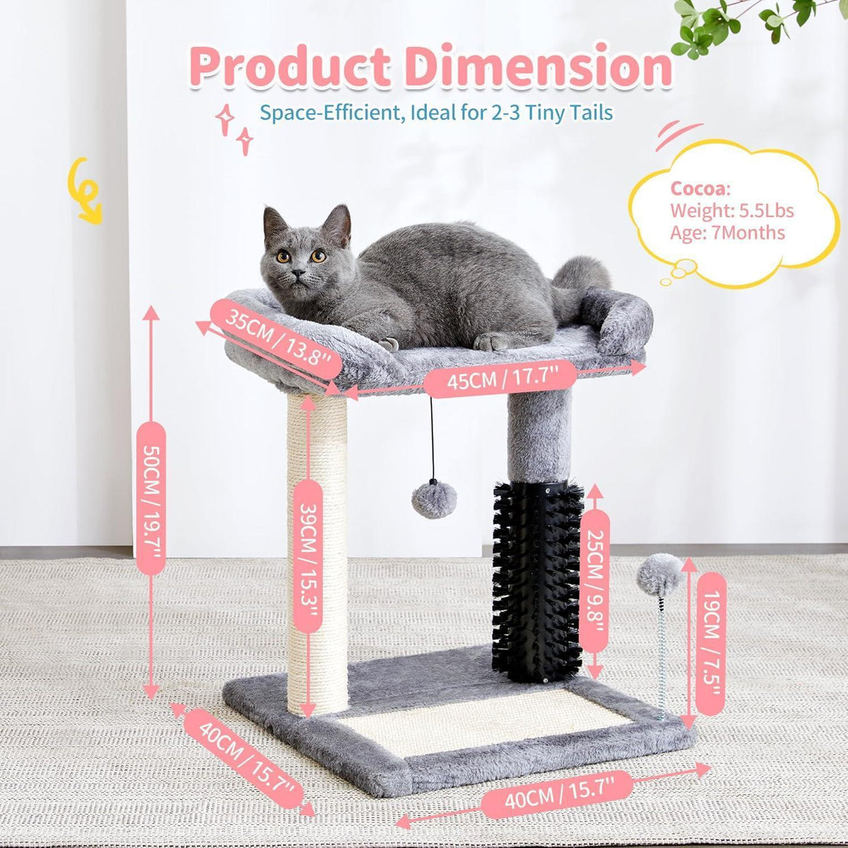 Compact 4-in-1 Cat Tree