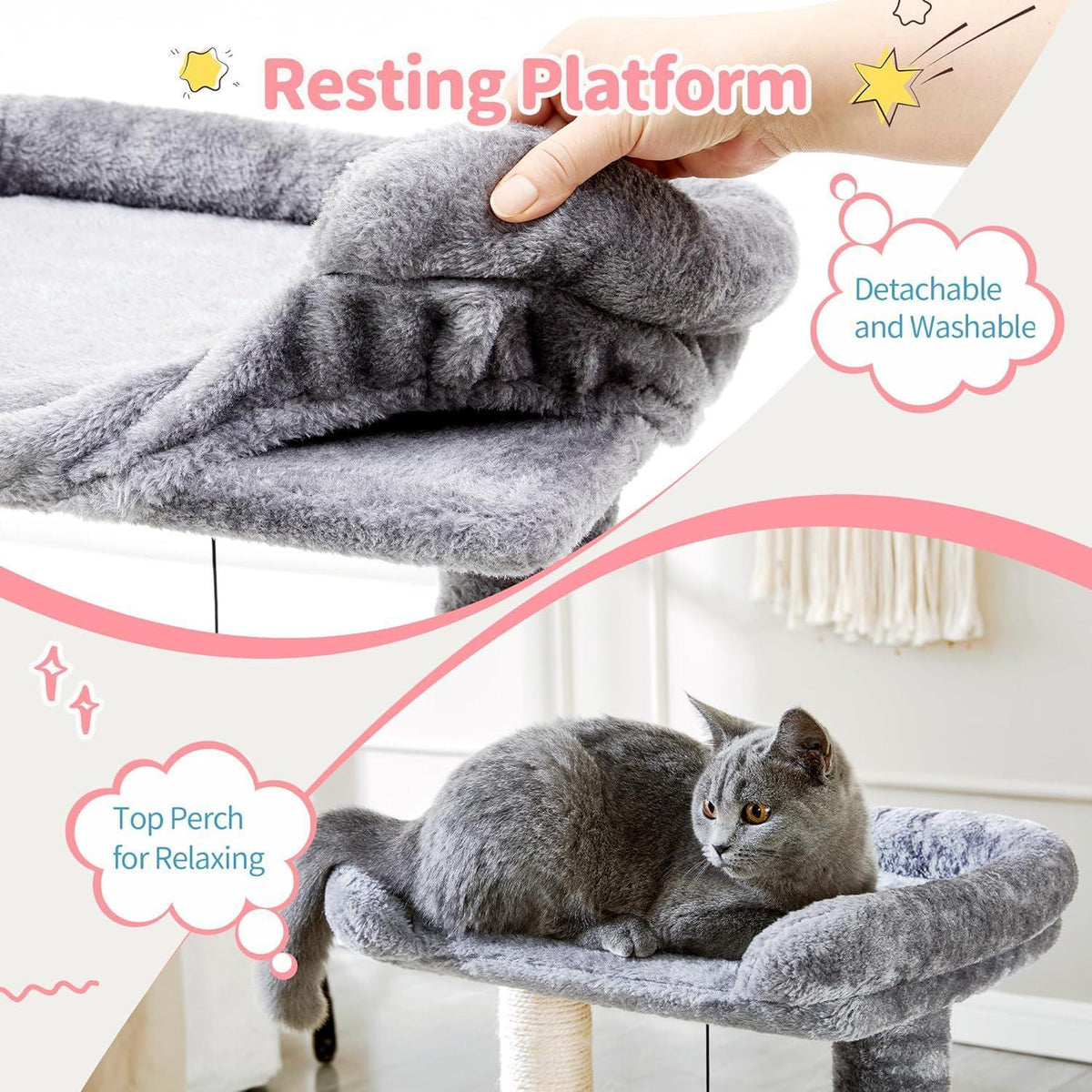 Compact 4-in-1 Cat Tree
