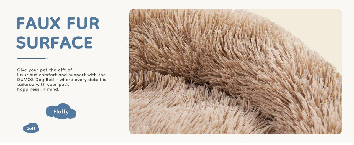 Fluffy Donut Dog Bed, Washable