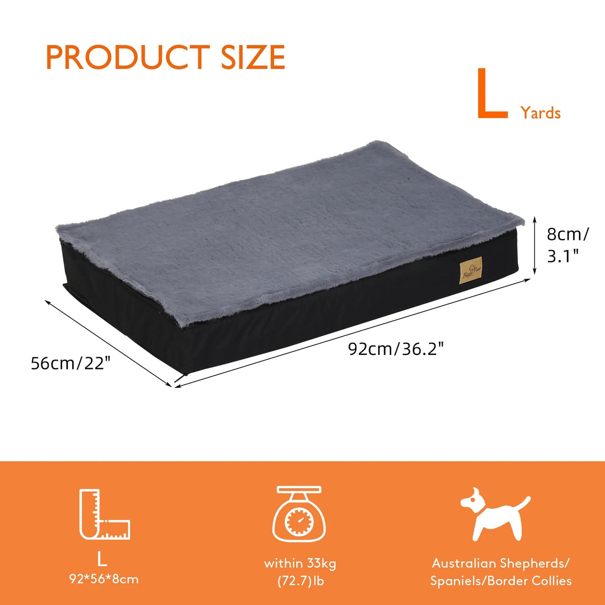 Orthopedic Foam Dog Bed with Washable Cover