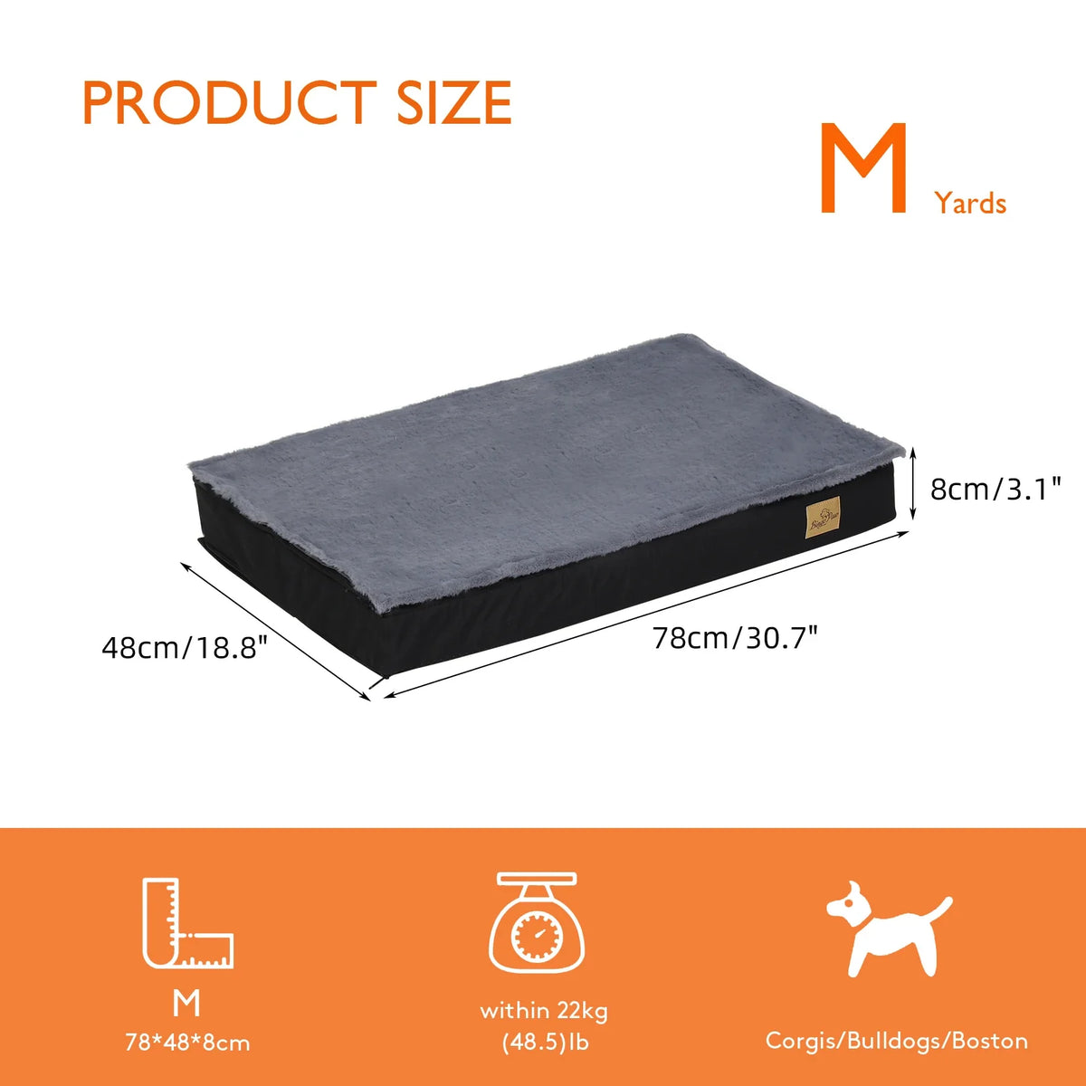 Orthopedic Foam Dog Bed with Washable Cover