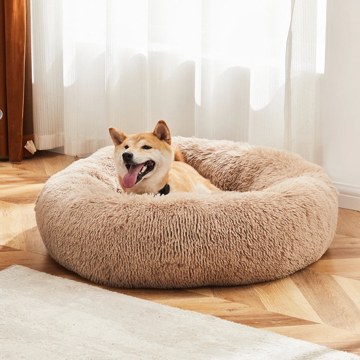 Fluffy Donut Dog Bed, Washable