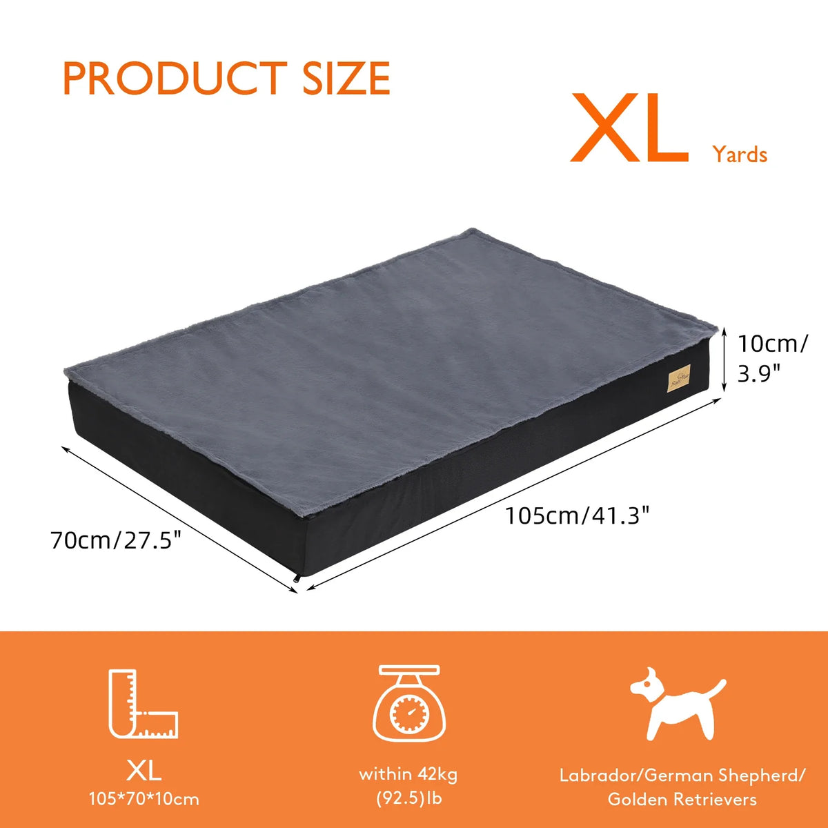 Orthopedic Foam Dog Bed with Washable Cover
