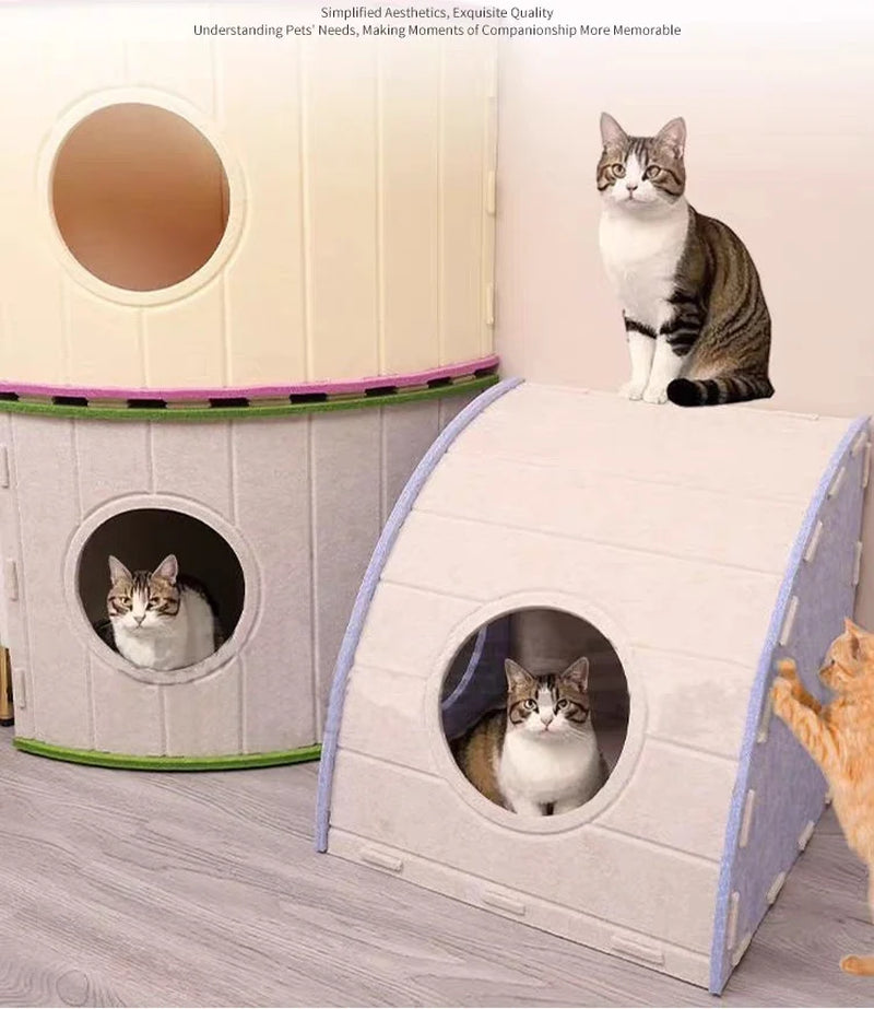 Felt Cat Cave Bed