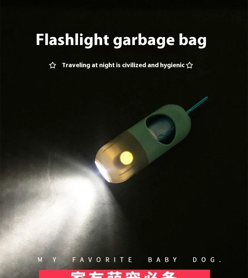 Poop Bag Holder with LED Light