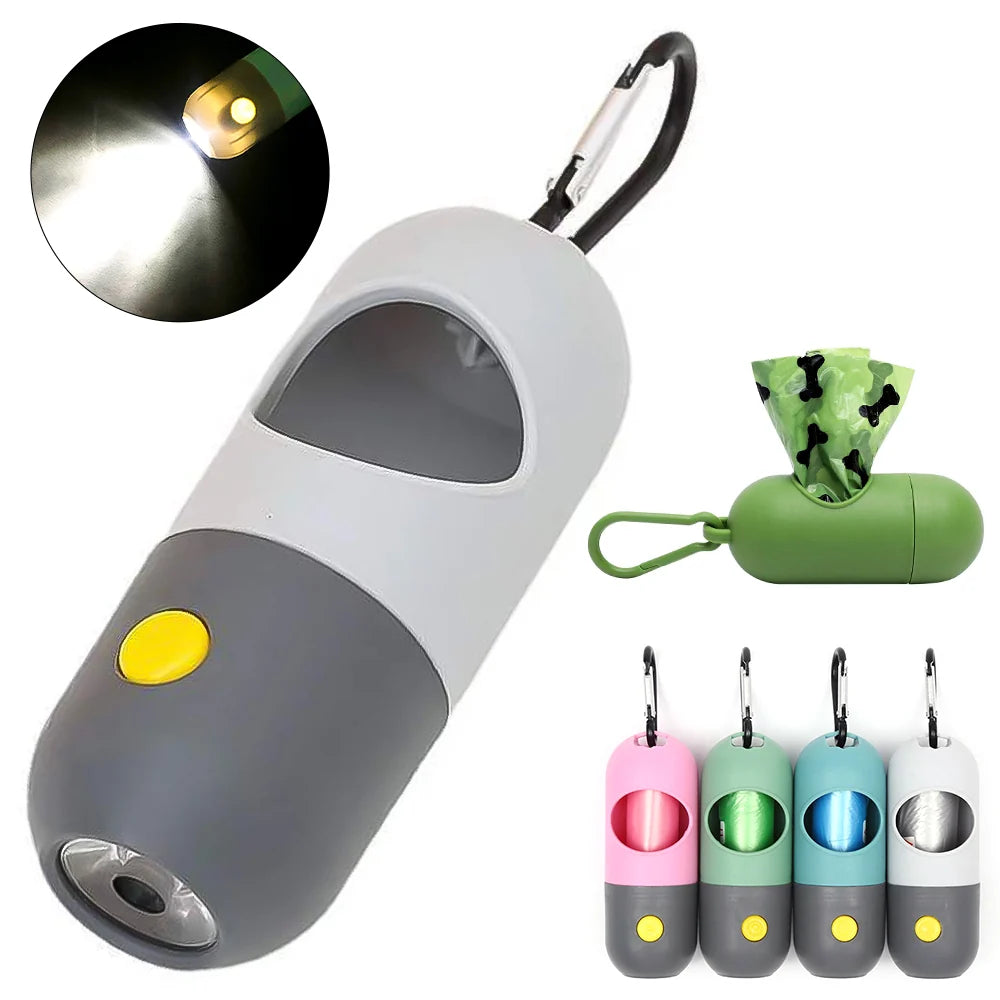 Poop Bag Holder with LED Light