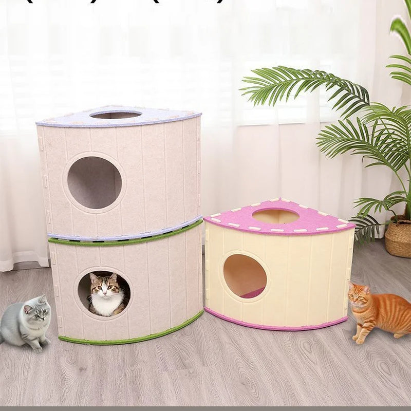 Felt Cat Cave Bed